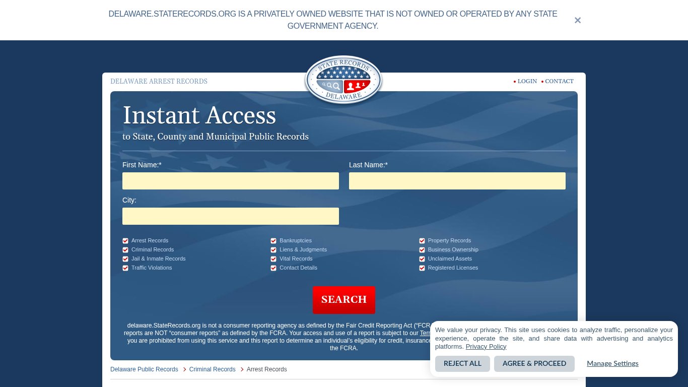 Delaware Arrest Records | StateRecords.org
